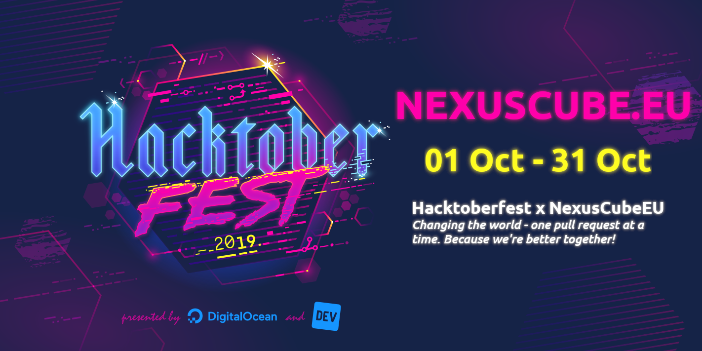 NexusCube x Hacktoberfest 2019 Info Banner